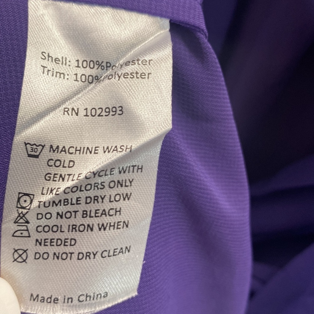 (A54) PRABAL GURUNG COLLECTIVE
Tie-Neck Blouse, Sleeveless, Color-Purple, Size 2 - Picture 11 of 12
